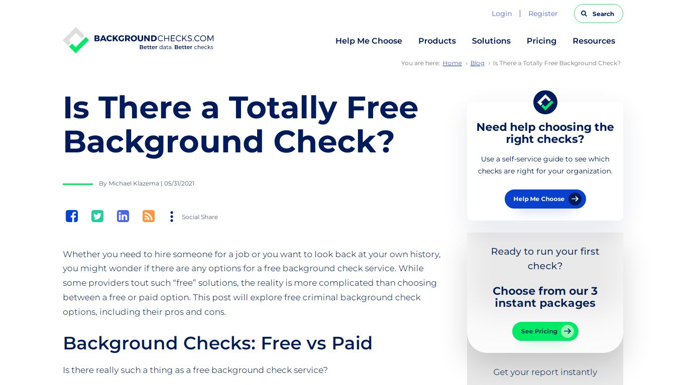 Is There a Totally Free Background Check?